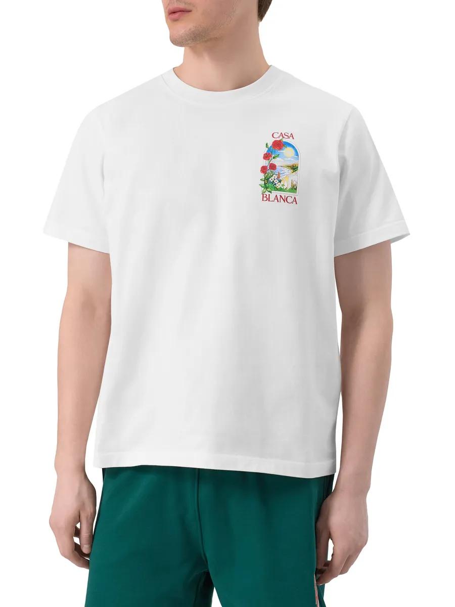 Solid color Y2K oversized T-shirt with Lavrov quotes print L
