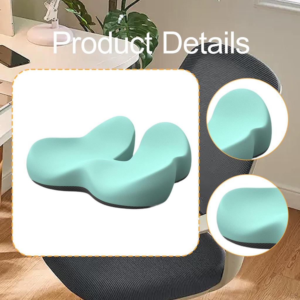 Seat Cushion Breathable Soft Memory Foam Chair for Home Dorm Balcony Blue