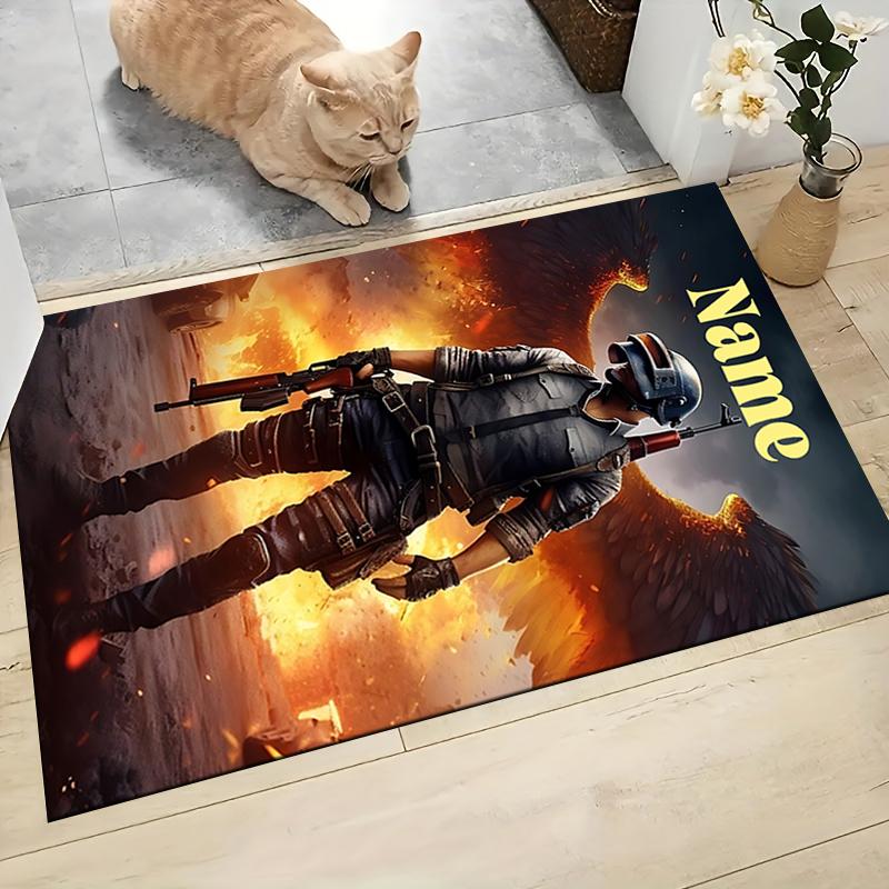 Custom Name Knight's Legend" Carpet Rug Customizable Soft Washable Anti-Slip Home Living Room Sofa Mats Personalized Rug. 0909168