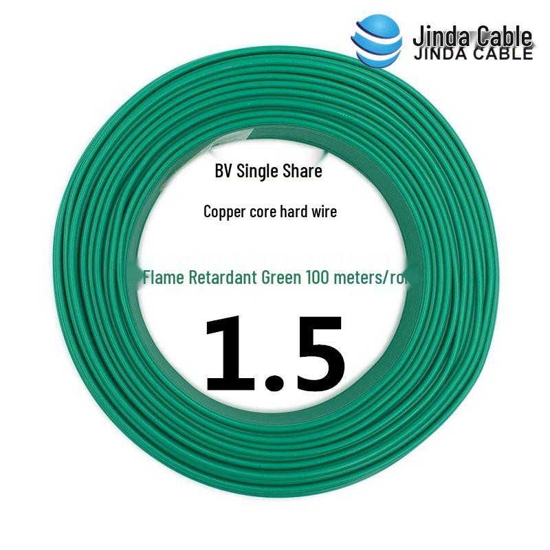 Jinda 2.5mm² Copper Core Wire: 4/1 Square Millimeter, Flame Retardant, BV Single Core for Home Décor