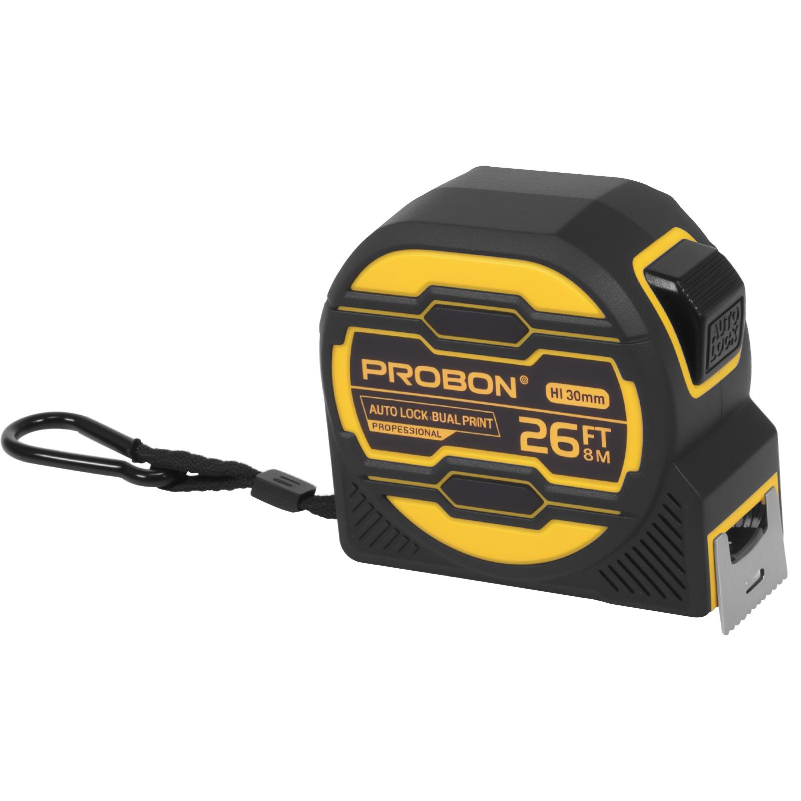 

Autolock Measuring Tape 26ft Nylon Coated Steel Blade Tape Measure with Fraction Marketing for Home DIY Handicraft Industrial
