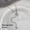 Long Chain Decorative Necklace Stainless Steel Clothing Pendant  Women Jewelry