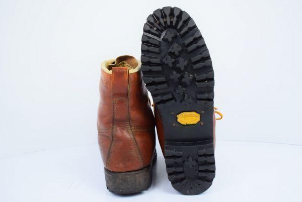 WOODN’ STREAM Leather Work Boots [26.5/Brown] Rare Union Made Vibram(USED)