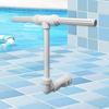 Doppeldüsen-Pool-Wasserfall-Brunnen-Set PVC Leuchtet im Dunkeln Verstellbare Höhe Sprühbecken Spa Poolrand Dekorationen