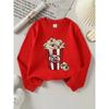 European Sizes Kids' Round-Neck Hoodie - Pug Faces Popcorn Bucket Design | , Sportswear and Casual Wear, Soft and Comfortable, Playful Design