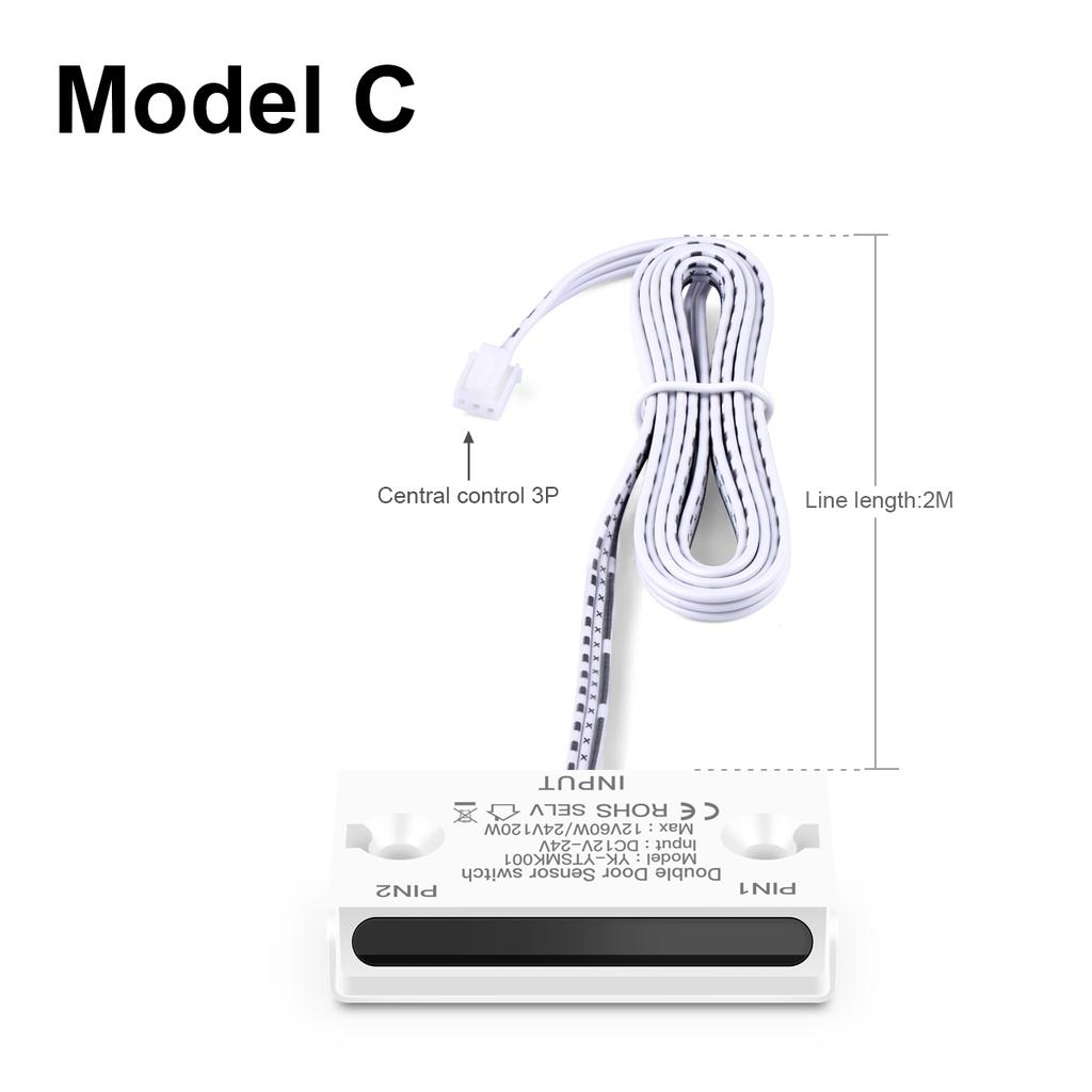 24V 12V DC Light Switch Double Door Open Control Motion Sensor Switch for Closet Cabinet LED Strip DC or Dupont Interface