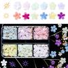 3D Flower Nail Charms, 6 Grids Acrylic Flower DIY Jewelry Craft Decorations