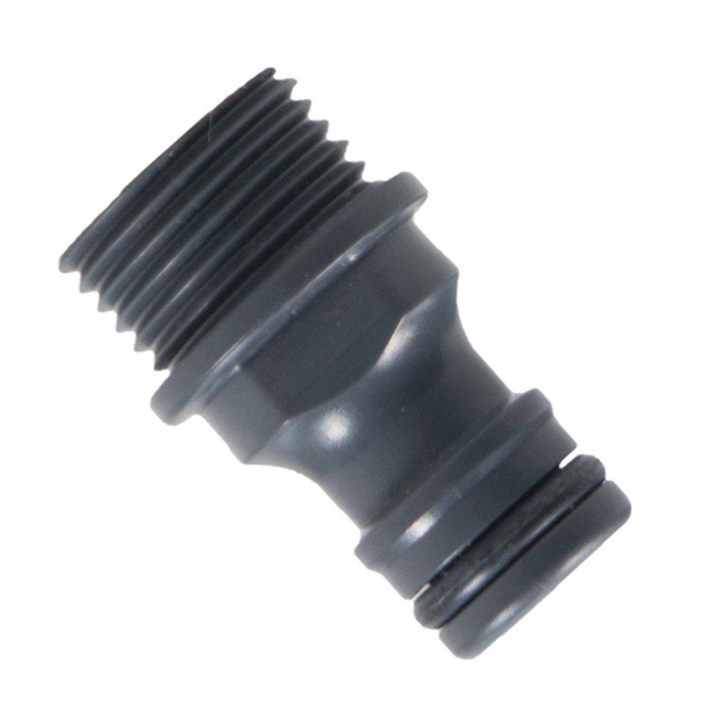 New Practical Garden Hose Pipe Garden Irrigation Water Adapter Quick Connector 1/2 Inch Male Threa 10Pcs ABS Black
