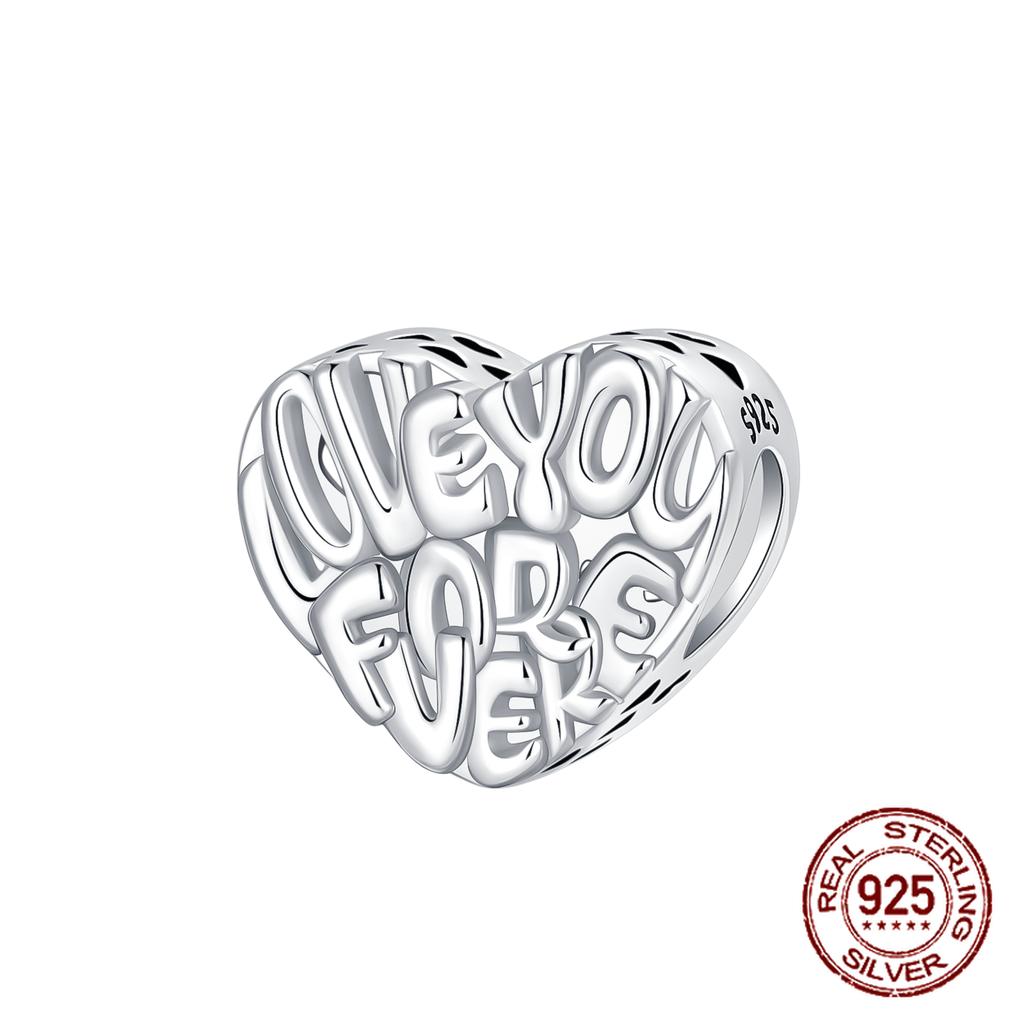 Charms Beads Copper Solid Color Letter Family Forever Tree Of Life Zircon Beads Fit Diy Bracelets Jewelry