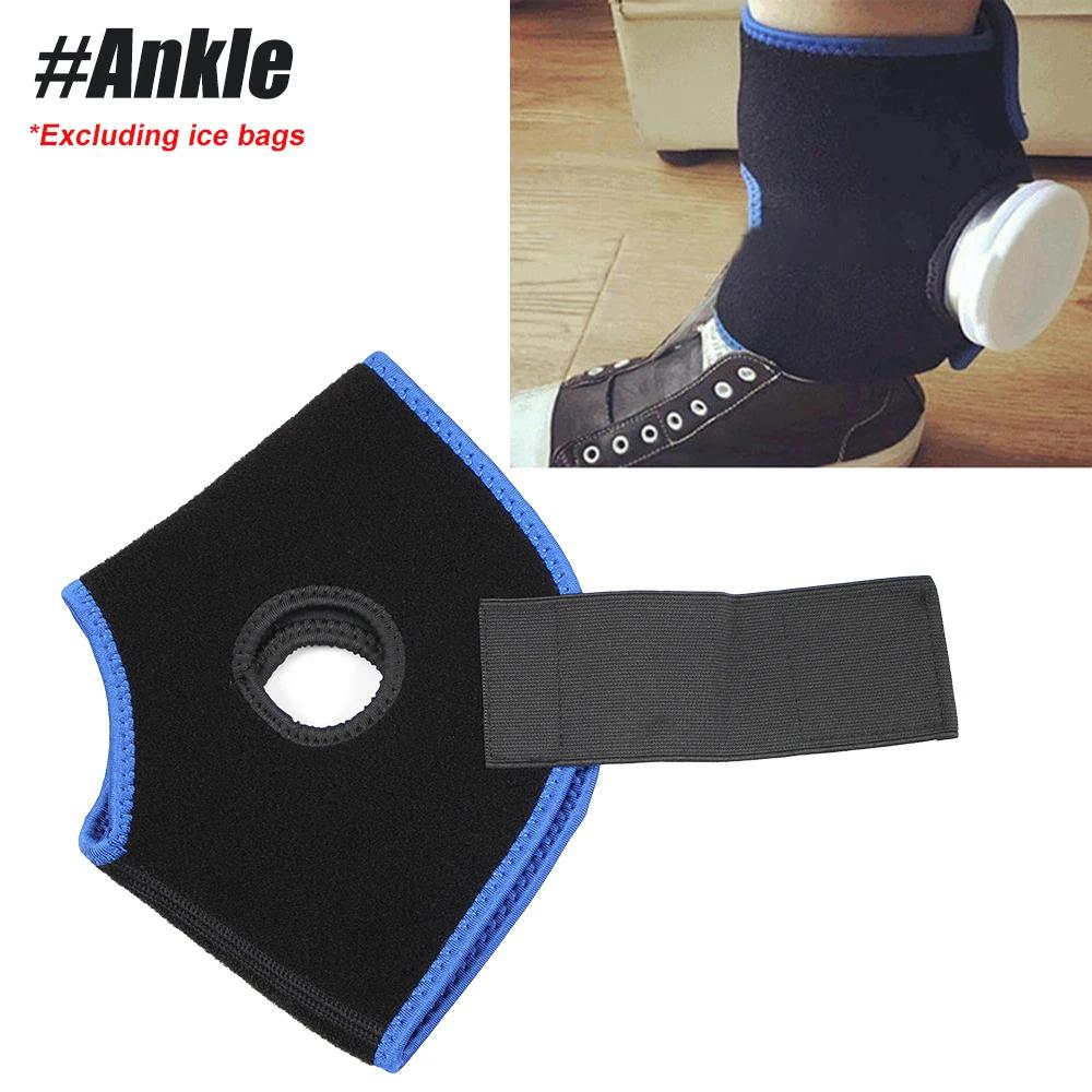 1Pcs Shoulder Knee Ankle Waist Brace,with Ice/Hot Compress Cloth Pack Holder, for Sprains,Muscle Pain, Bruises,Injuries,Swelling