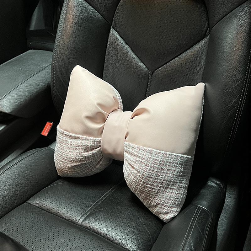 Růžový/béžový chránič potahu autosedačky jaro léto neklouzavý přední zadní sedadlo polštářek opěrka opěrka hlavy univerzální auto