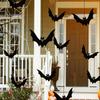 Halloween Hanging Bats Decorations Outdoor for Outside Tree Yard Porch Party Decor ,Halloween Autumn Bat Charm Red Yellow and Green Multiple Styles