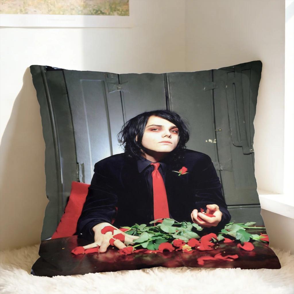 G-Gerard Way MCR Pillow Case Fashion Pillow Cover Graphic Pillowcases For Sofa Home Decoration