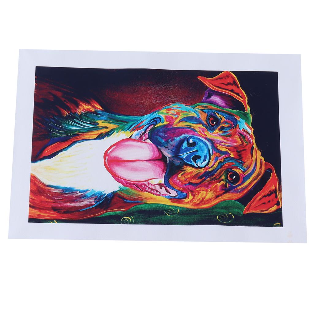 Cute Dog Pattern Frameless Canvas Painting Canvas Wall Picture for Living Room Bedroom
