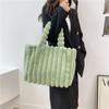 Fashion Designer Faux Fur Tote Bag for Women Handbags Autumn Winter Plush Shoulder Crossbody Bags