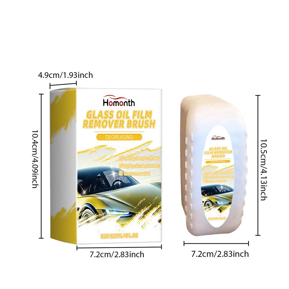 Car Window Glass Cleaner Auto Glass Sponge Cleaning Brush Windshield Glass Oil Film Cleaner Powerful Windshield Stain Removal