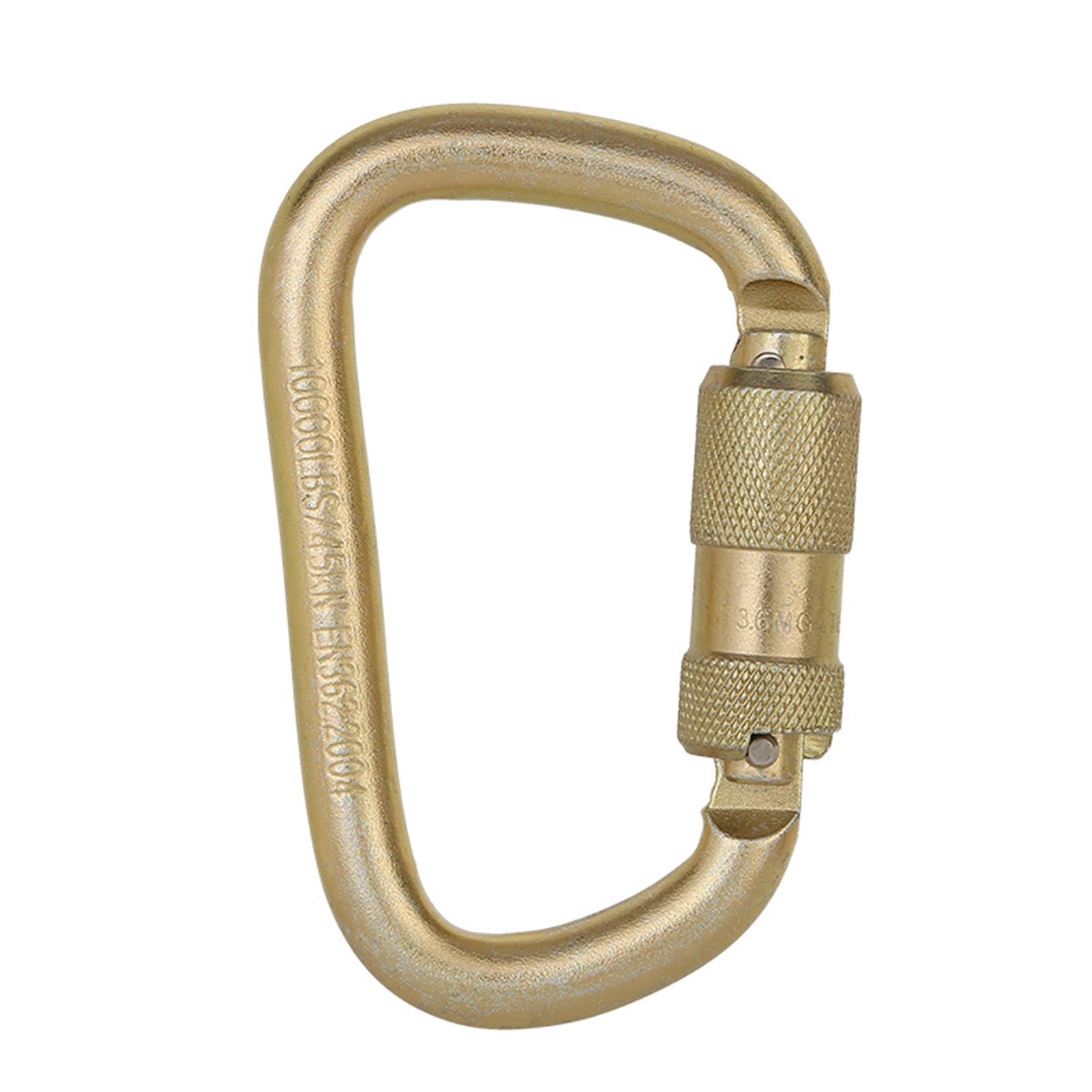 

Корисний, стійкий до корозії 2 кольори D-подібний карабін Пряжка для альпінізму Затискач для карабіна Товари для скелелазіння