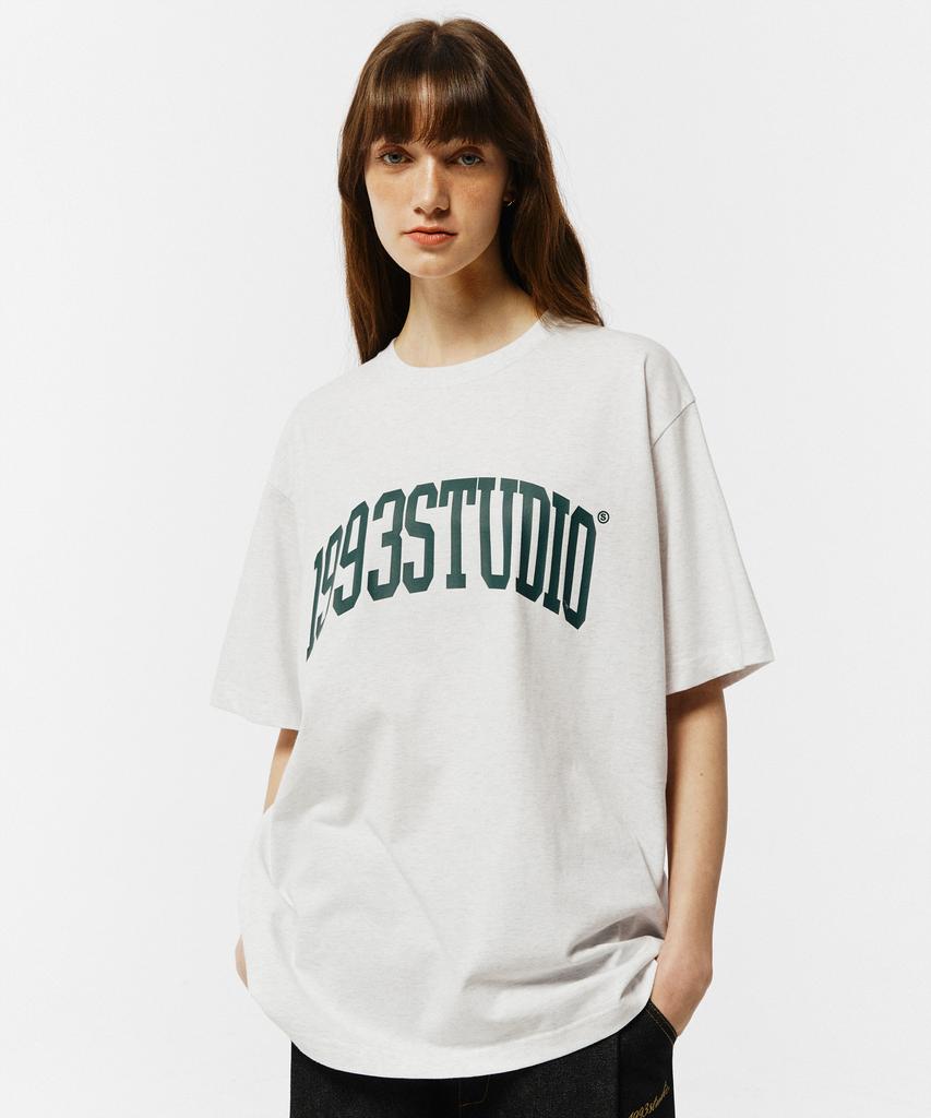 1993STUDIO Authentic Arch Logo T-Shirt_Light Grey