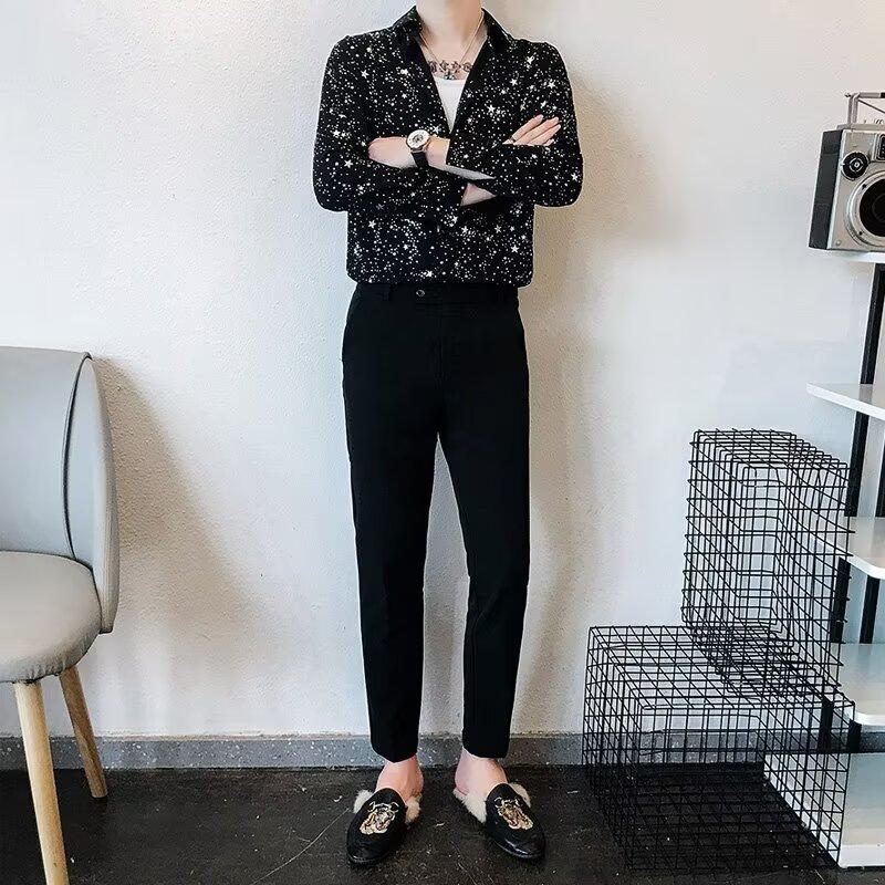 Men S Loose Long Sleeve Shirt Japanese Style Casual Trendy Shirt