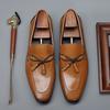 Tassel loafers leather shoes men's cowhide large size 48 men's shoes comfortable and versatile business and leisure