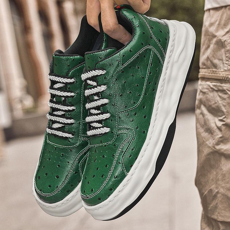 

Модная Нескользящая Универсальная Трекинговая Обувь Ручной Работы Мужская Повседневная Обувь Натуральная Кожа Повседневная Обувь для Ходьбы Стильные Уличные Кроссовки 45 зелёный