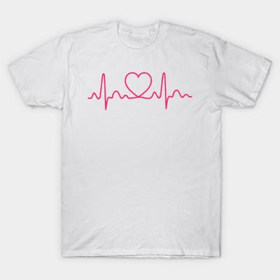 For Women Heartbeat Doctor Nurse Medical Tshirt T Shirt  90S Korean Style Tee 100% Cotton Picture Custom Round Collar