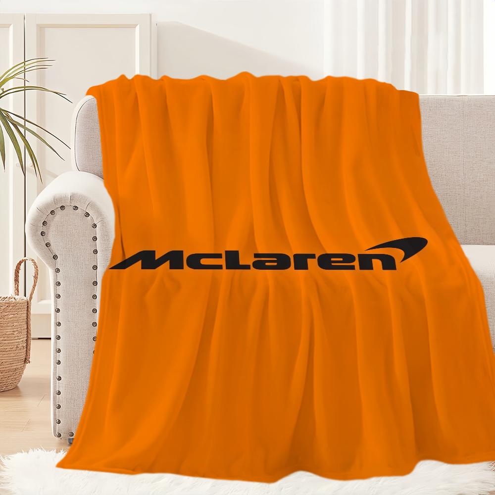 Fashion Cool Logo Blanket Plush Nap Sofa rug for M-McLarenES Living Room Warm Office Bedroom Birthday Home Travel Kid Gifts