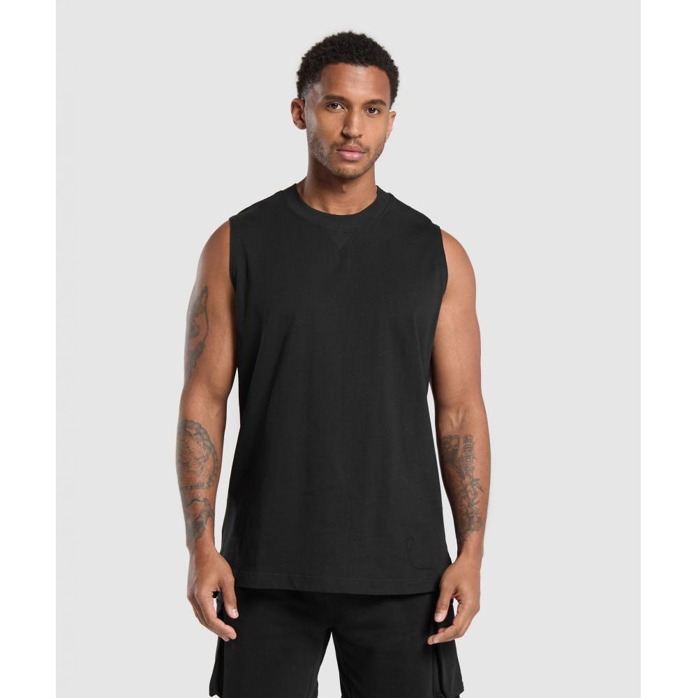 

GYMSHARK Rest Day Essentials Tank Black A3A8W BB2J XS