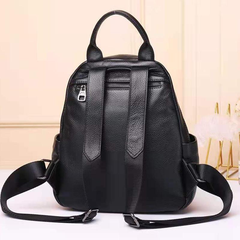 Leather Women'S Bag First Layer Cowhide Casual Backpack Fashion 100 Women'S Backpack Douyin Live 8079