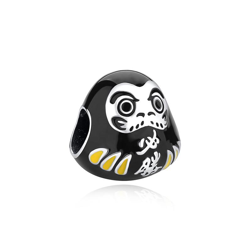 Original Copper Charms Red Beads Bus Daruma Doll Cz Bracelets Bangles Necklaces For Women Diy Jewelry