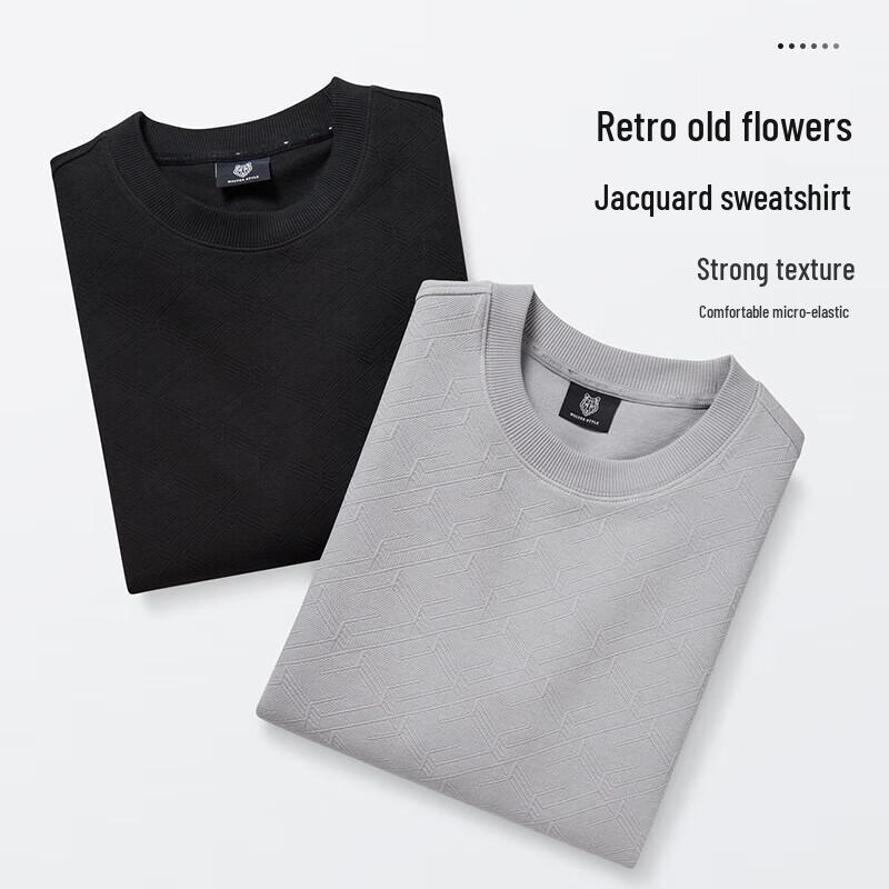 Septwolves Men's Retro Jacquard Pullover Sweatshirt