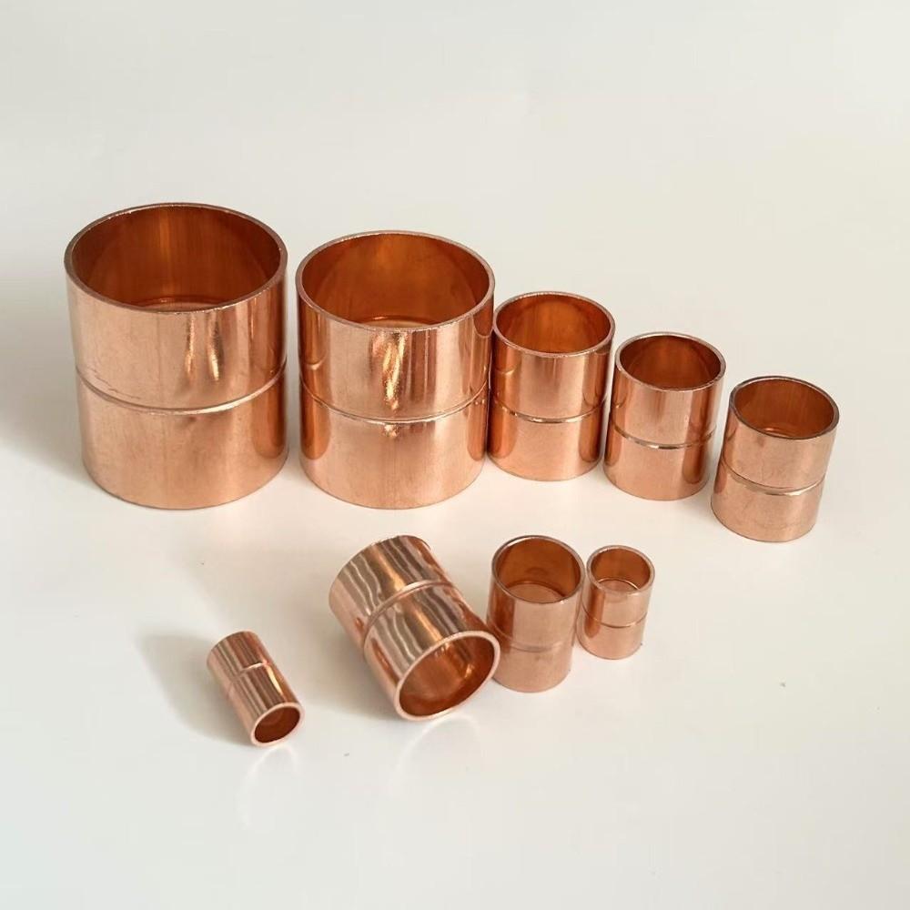10PCS Copper Coupling Tube Fitting Equal Straight Weld Coupling  Refrigeration Equipment