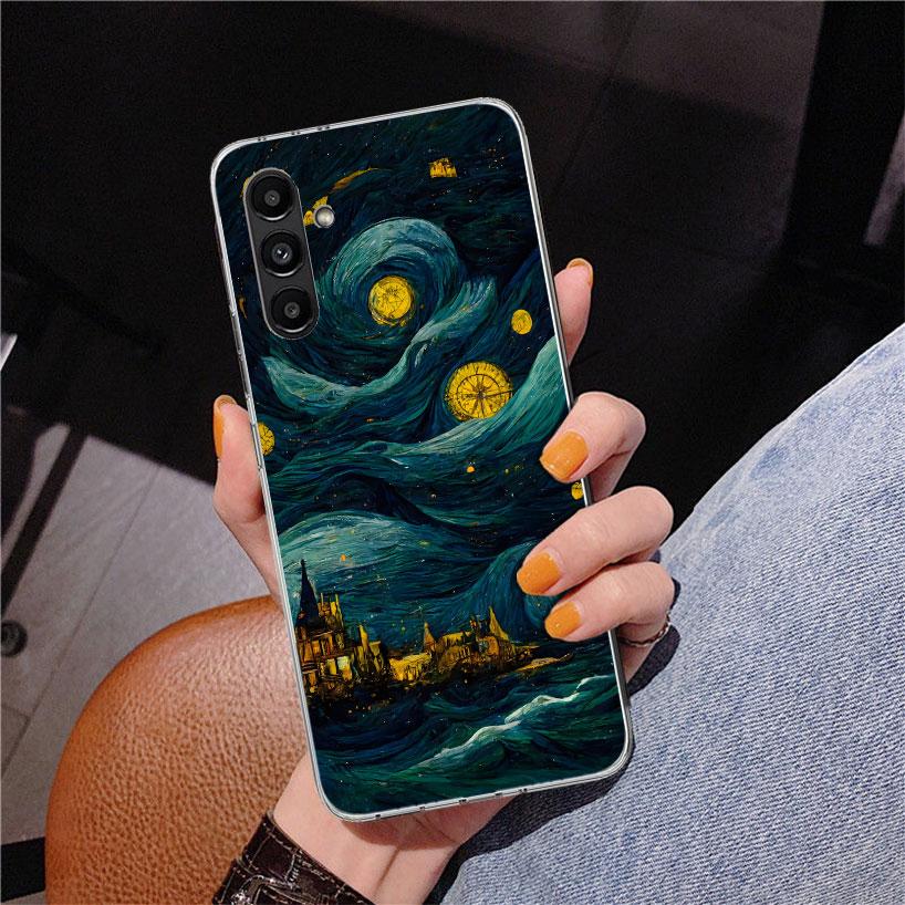 Starry Night Van Gogh Art Phnoe Case for Samsung Galaxy A17 A37 A57 A16 A26 A36 A56 A15 A14 A13 A55 A54 A53 A35 A34 A33 A25 A24