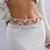 Boho Imitation Pearl Multi Layer Body Chain Beaded Shoulder Chain for Women Beach Vacation Daily Wear Jewelry