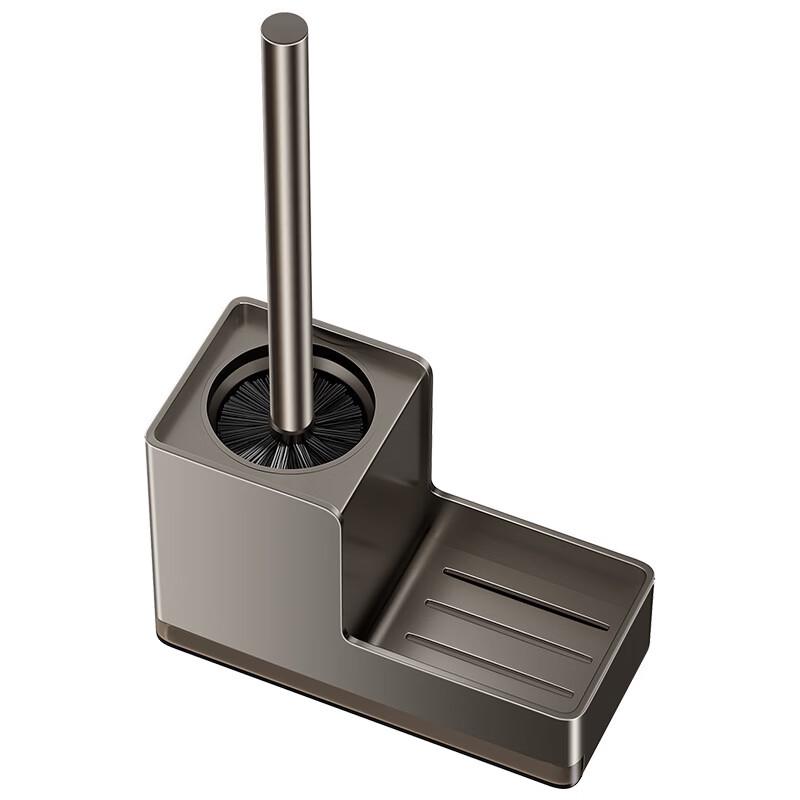 Wall-Mounted Toilet Brush with Storage Rack