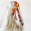 Silk Scarf 91cm Women's European and American Bag Head Scarf New Satin Printing Scarf Satin Square Scarf Wholesale
