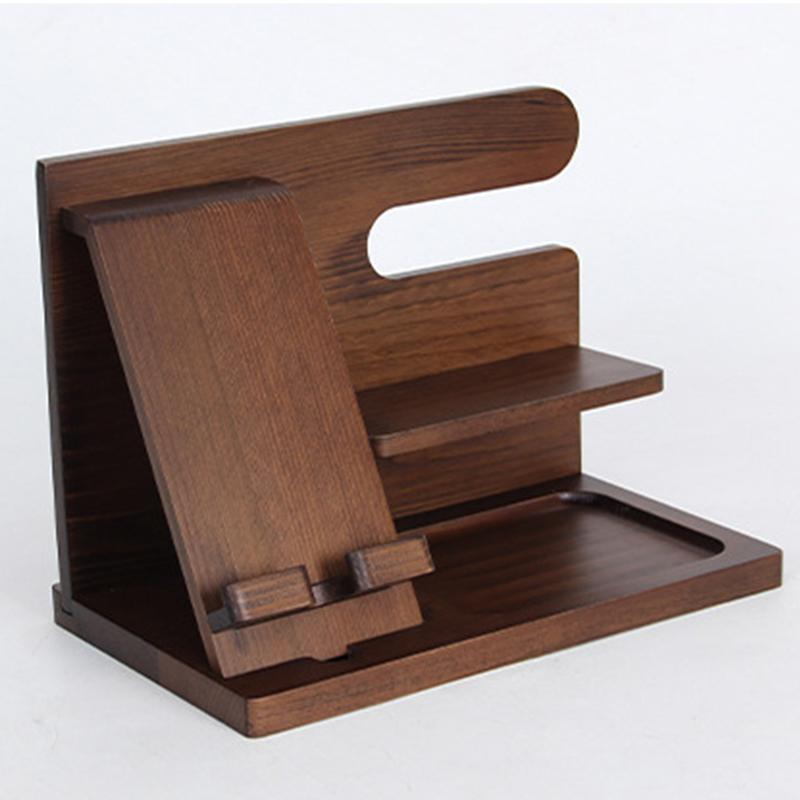 

Bedside Organiser Wood Phone Docking Station Key Holder Wallet Stand Watch Organizer Valentines Gifts For Him Wooden Organiser