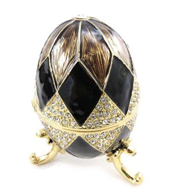 [J3043] - Jewelry Box 'Oeuf Des Tsars' Black Brown