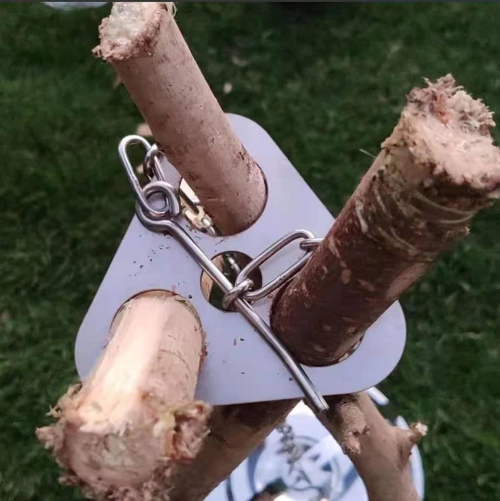 Adjustable Stainless Steel Campfire Stand for Outdoor Cooking