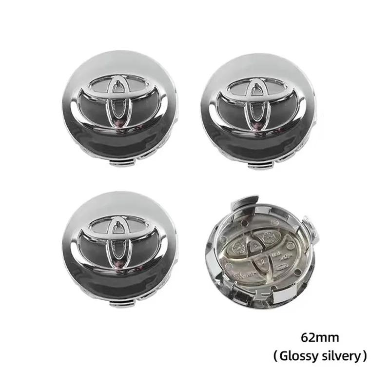 Toyota 2026 New Hub Caps 4Pcs 57/62mm Car Wheel Center Hub Caps Toyota Rav4 Aygo Yaris Corolla Camry Car Tir Car Sticker