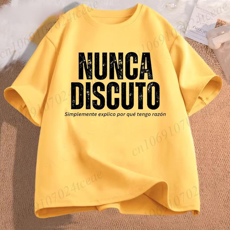 

I Never Argue I Eexplain Why I Am Right T Shirt for Unisex Unisex Fun Phrase Spanish Humor Tops Soft Unisex Oneck Tshirts Clothes S