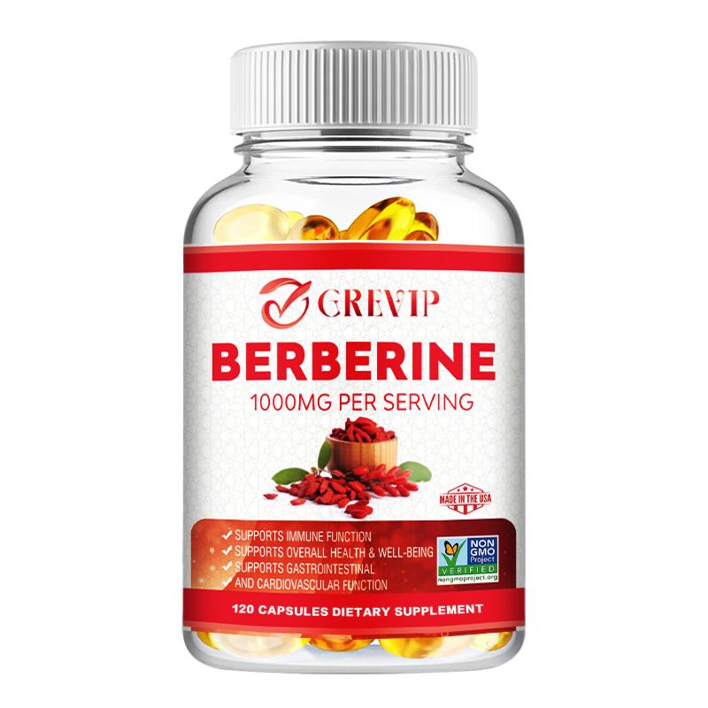 Berb-erine Supplement 500mg (1000mg Per Serving) for Supports Healthy Immune Function, Anti-oxidant,Gastrointestinal & Overall Wellness