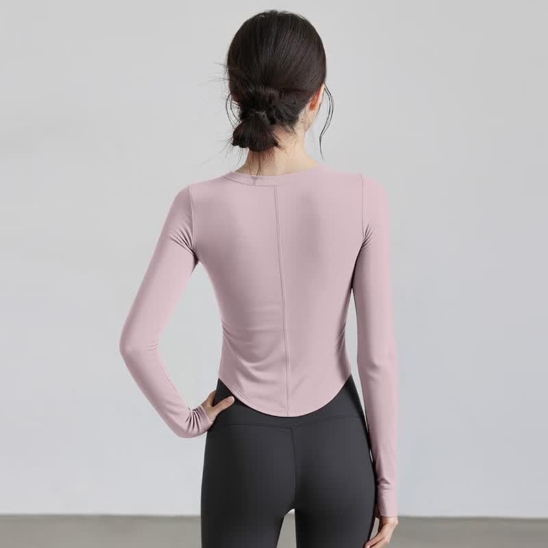 Women's Long-Sleeve Slimming Pilates Training Top