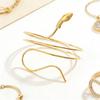 Retro European Twisted Metal Snake Cuff Bracelet for Women
