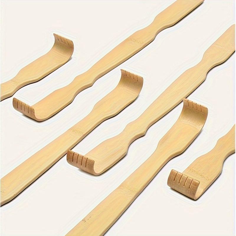 2pcs Back Scratcher, Scratcher for Men Women Gift, Curved Long Handle Bamboo Back Scratcher, Ideal Massage Gifts for Mom and Dad