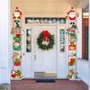 1pair Merry Christmas Decoration Door Hanging Banner Santa Claus Elf Couplet Xmas Hanging Decor For Yard Front Door Xmas Gifts