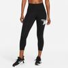 Nike Logo Print Sports Training Capris Women bottoms Black CZ9203-010