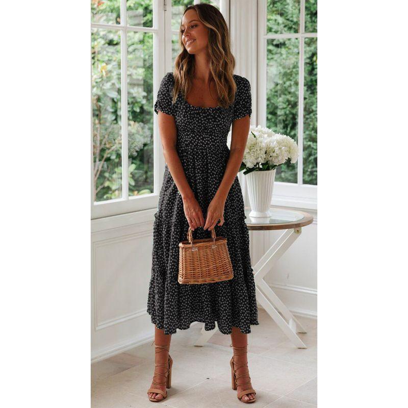 

Minimalist Casual Short Sleeve Sleeved Dress Minimalist Casual Short Sleeve Dress Women Black M