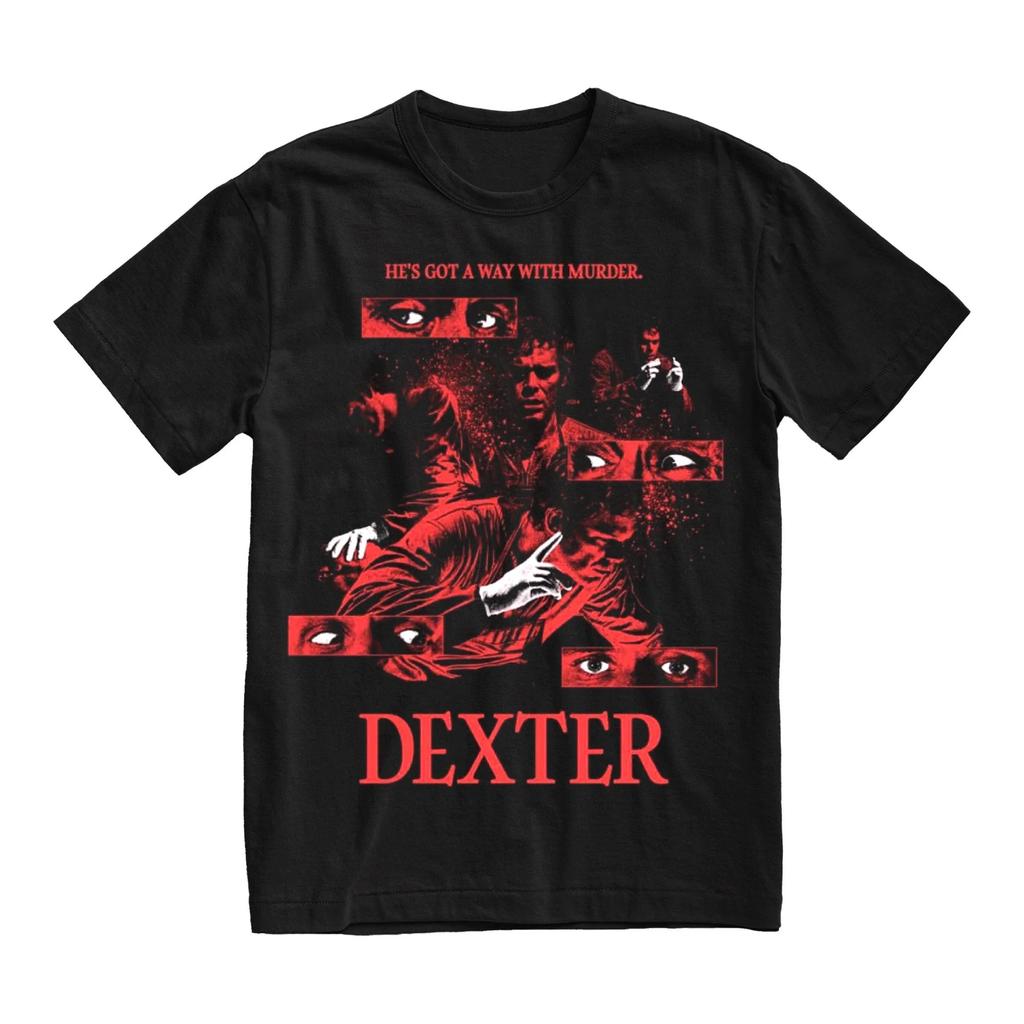Vintage Casual Cotton Tshirt Unisexs Fashion Street Style Dexter Morgan Bay Butcher Print Unisex