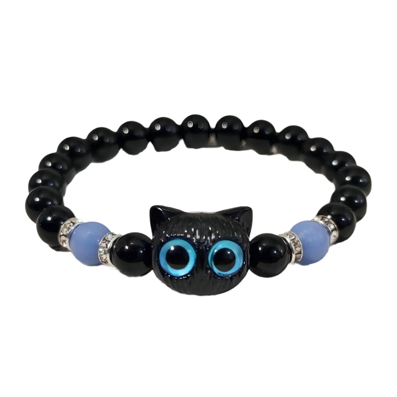 

Милый браслет из бисера, светящиеся браслеты с изображением кошек, цепочка из смолы, мастерство, удобная посадка, ювелирные изделия, подарок для женщин 1
